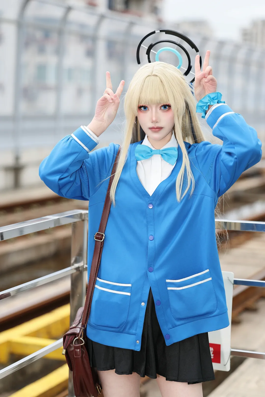 cosplay, 蔚蓝档案, JK制服, 飞鸟马时cos, 过膝袜 - 第1张