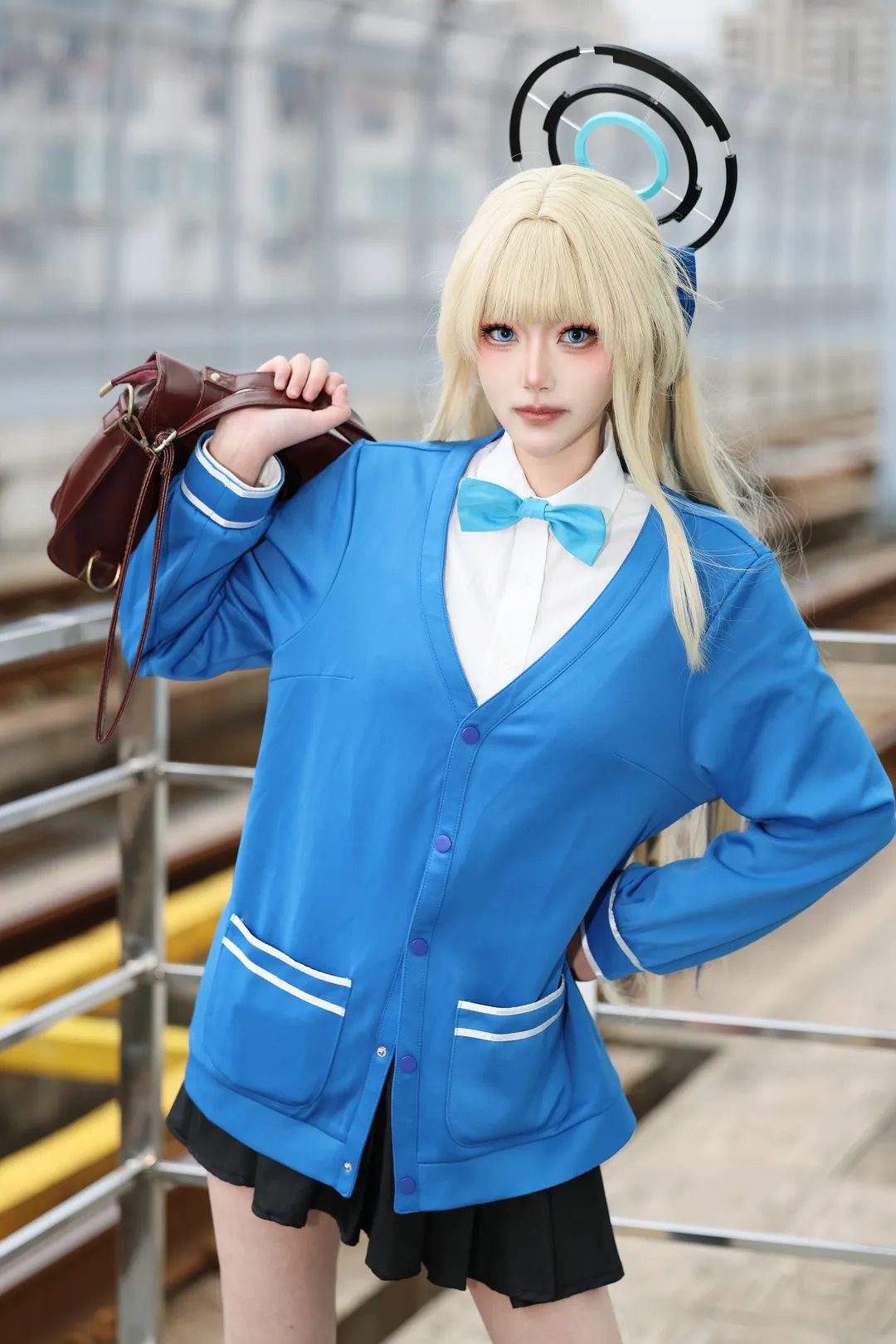 cosplay, 蔚蓝档案, JK制服, 飞鸟马时cos, 过膝袜 - 第4张