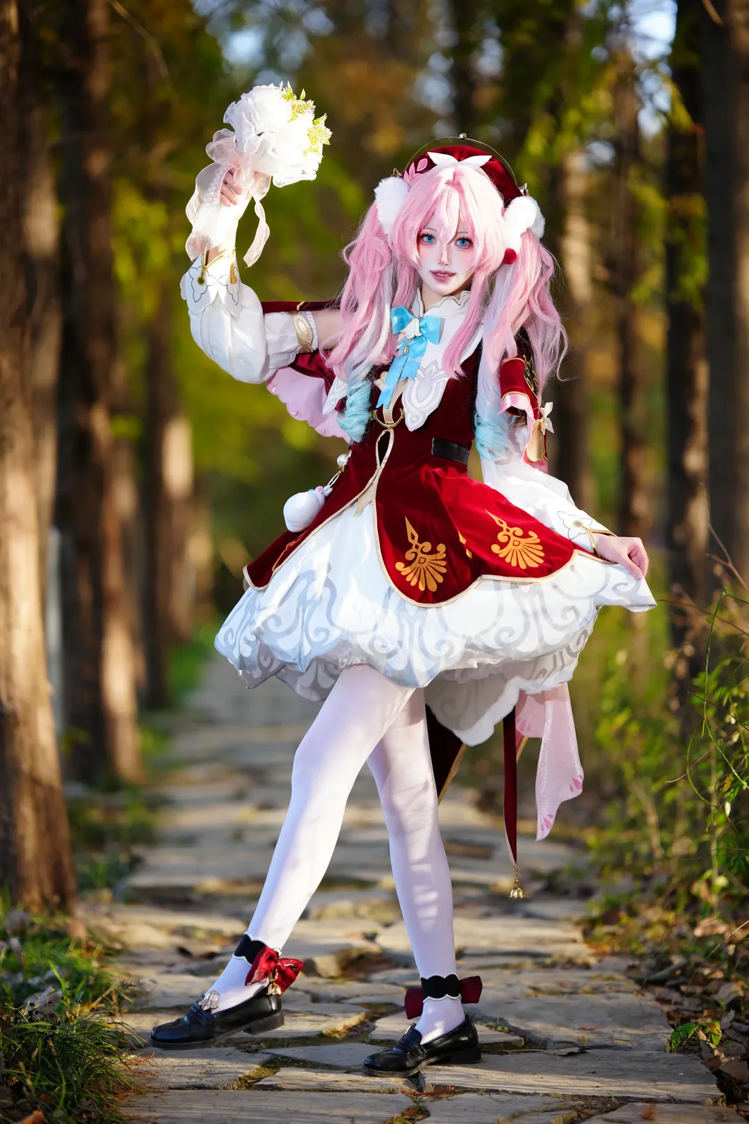 二次元摄影, 崩坏星穹铁道, 风堇cos, 户外cosplay, 白丝穿搭 - 第2张