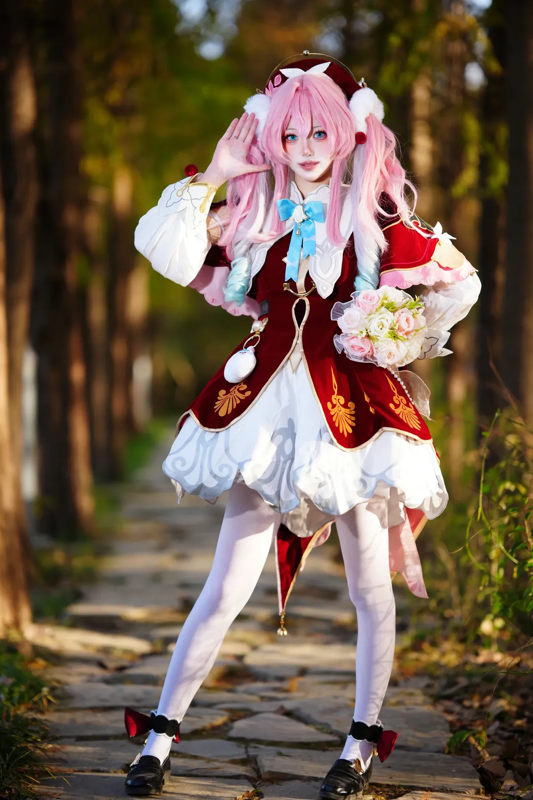 二次元摄影, 崩坏星穹铁道, 风堇cos, 户外cosplay, 白丝穿搭 - 第3张