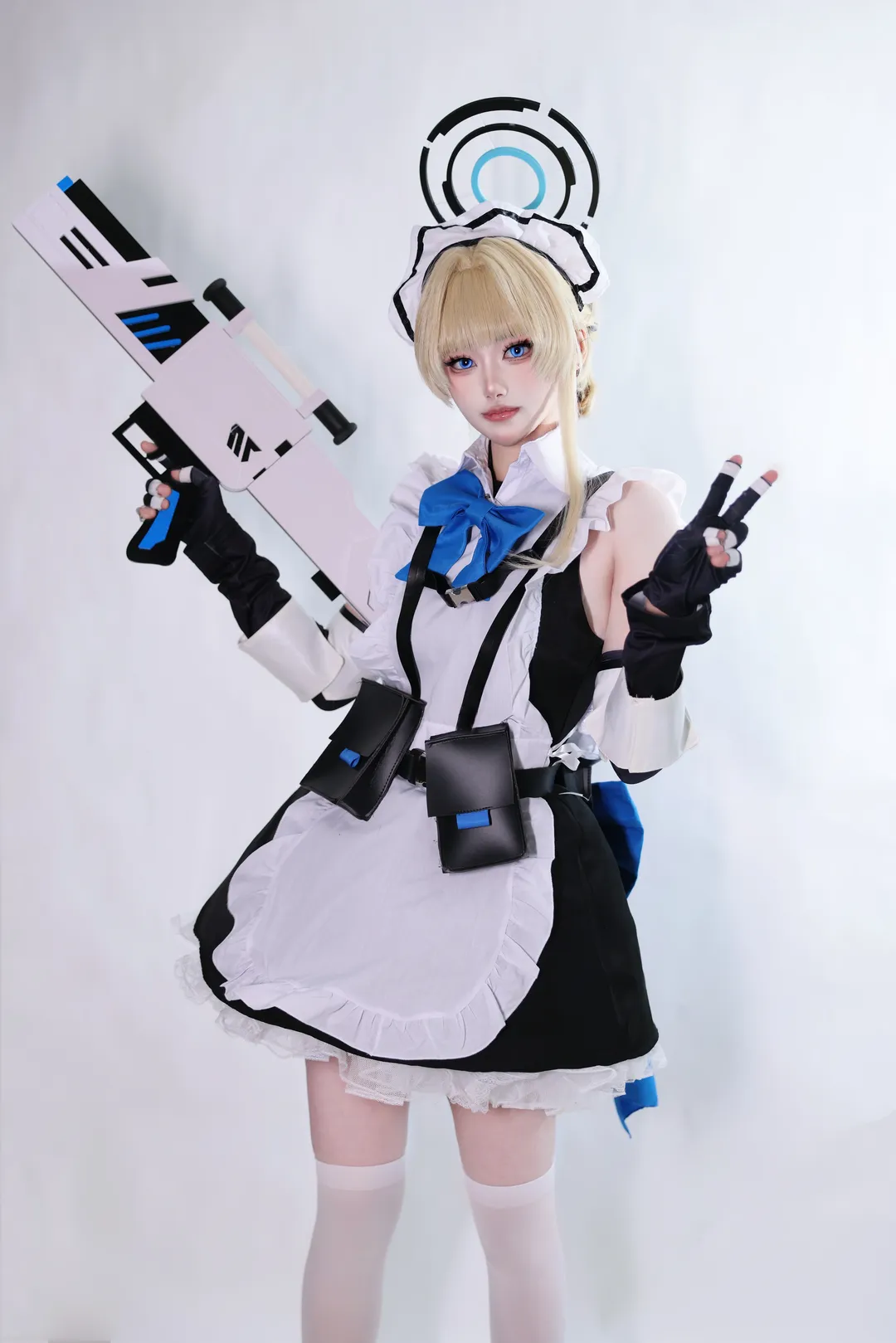 蔚蓝档案, cosplay日常, 飞鸟马时cos, 战术女仆, 科幻装备 - 第2张