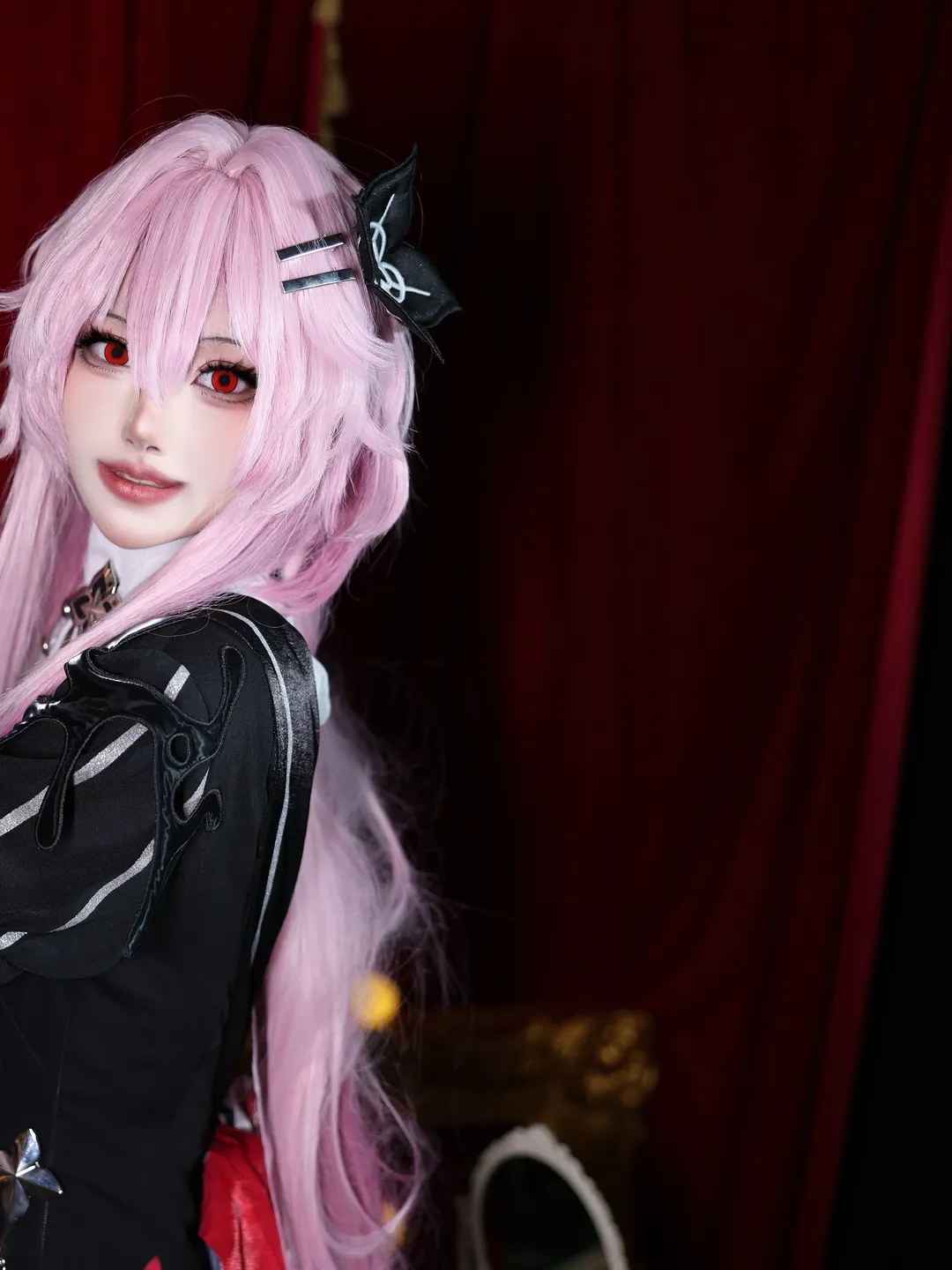 崩坏星穹铁道, 二次元Cosplay, 长夜月cos, 红瞳粉发, Coser摄影 - 第2张