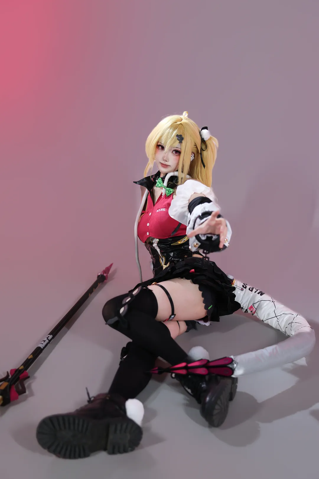 绝区零, 希希芙cos, 二次元cosplay, 金发双马尾, 棚拍写真 - 第3张