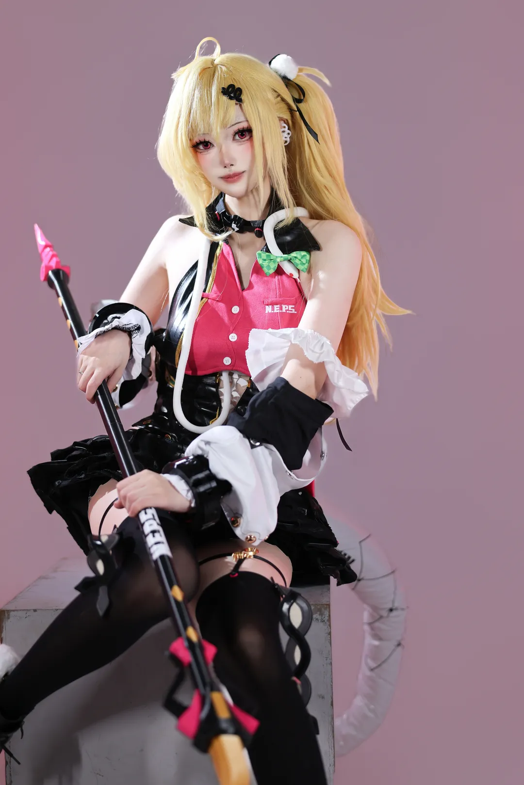 绝区零, 希希芙cos, 二次元cosplay, 金发双马尾, 棚拍写真 - 第4张
