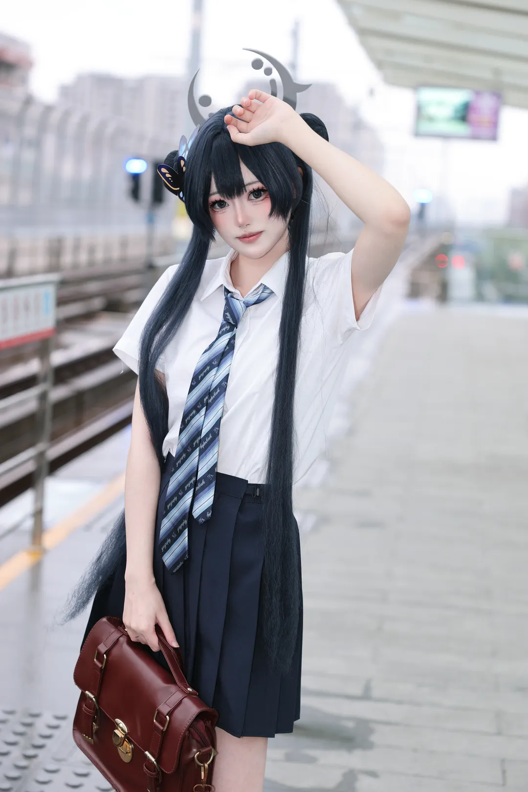 角色扮演, 蔚蓝档案, 妃咲cos, JK制服, 白丝