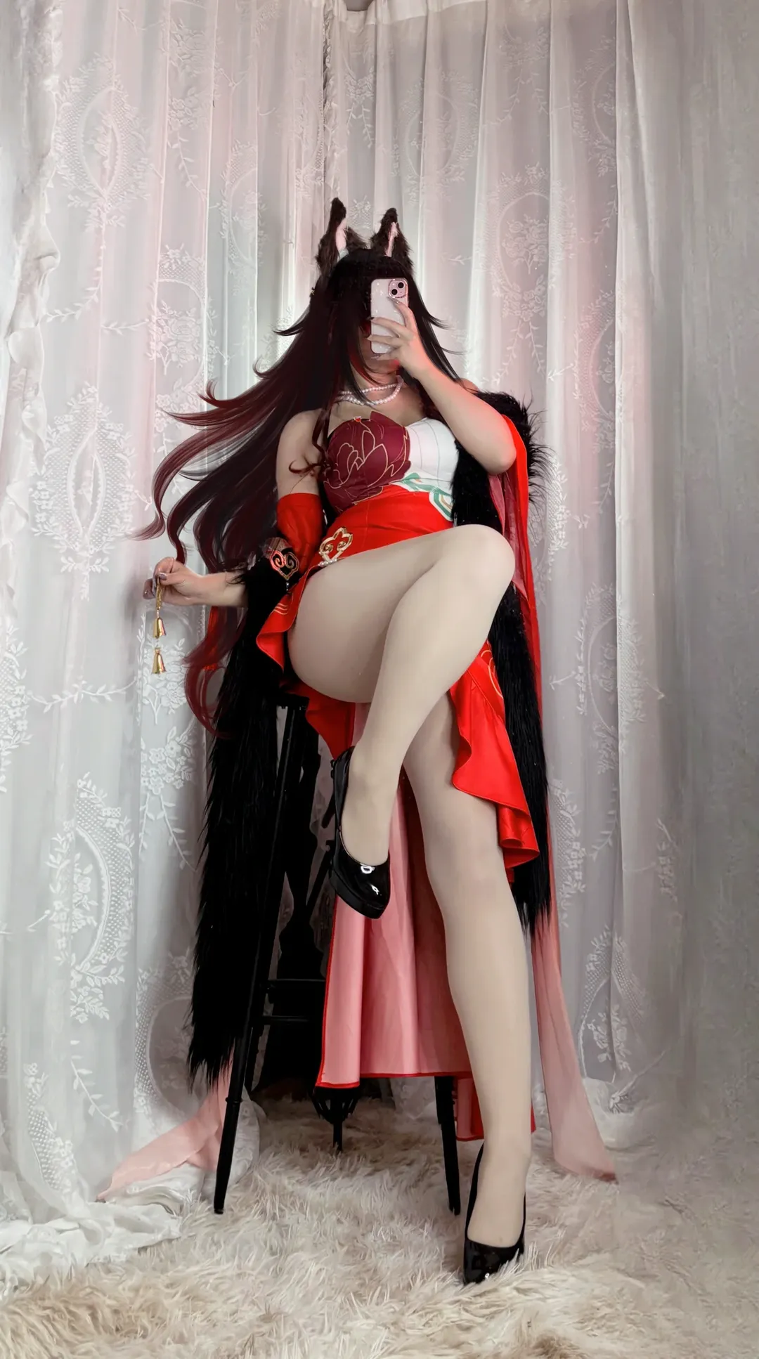 Honkai: Star Rail, Tingyun cosplay, Stocking outfit, Fugue, Jiaduobao meme