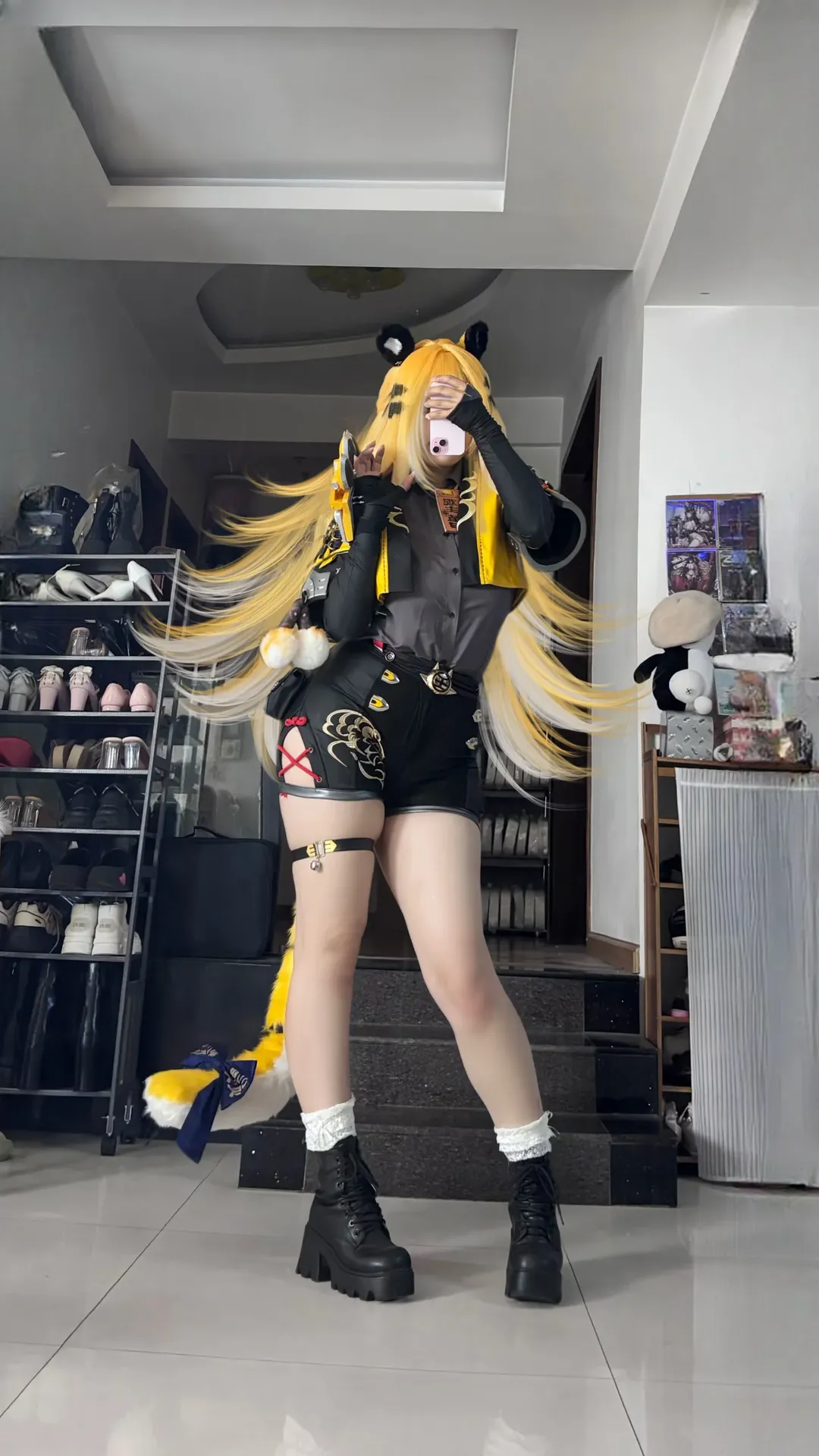 ゼンレスゾーンゼロ, 橘福福コスプレ, 二次元ファッション, コスプレ試着, 獣耳と尻尾