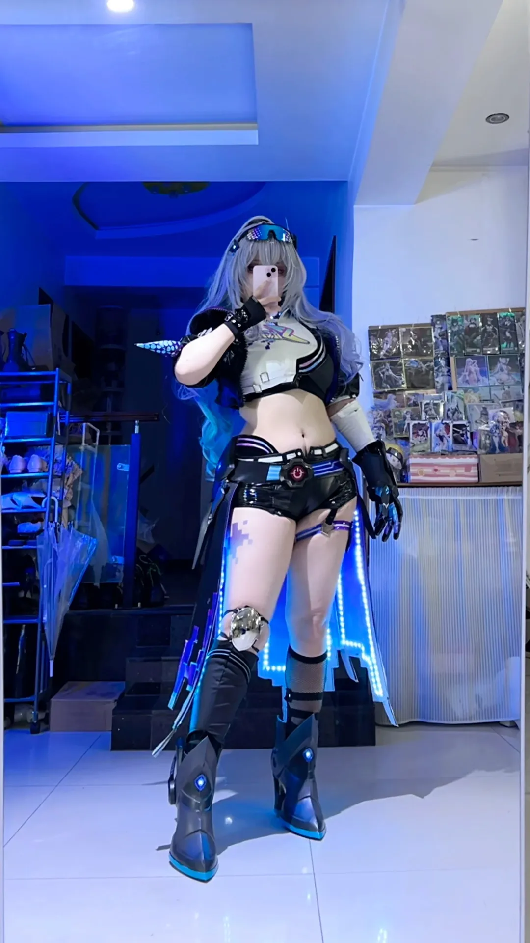 崩壊：スターレイル, サイバーパンク, 銀狼 コスプレ, 二次元自撮り, 光電翼 - 2枚目