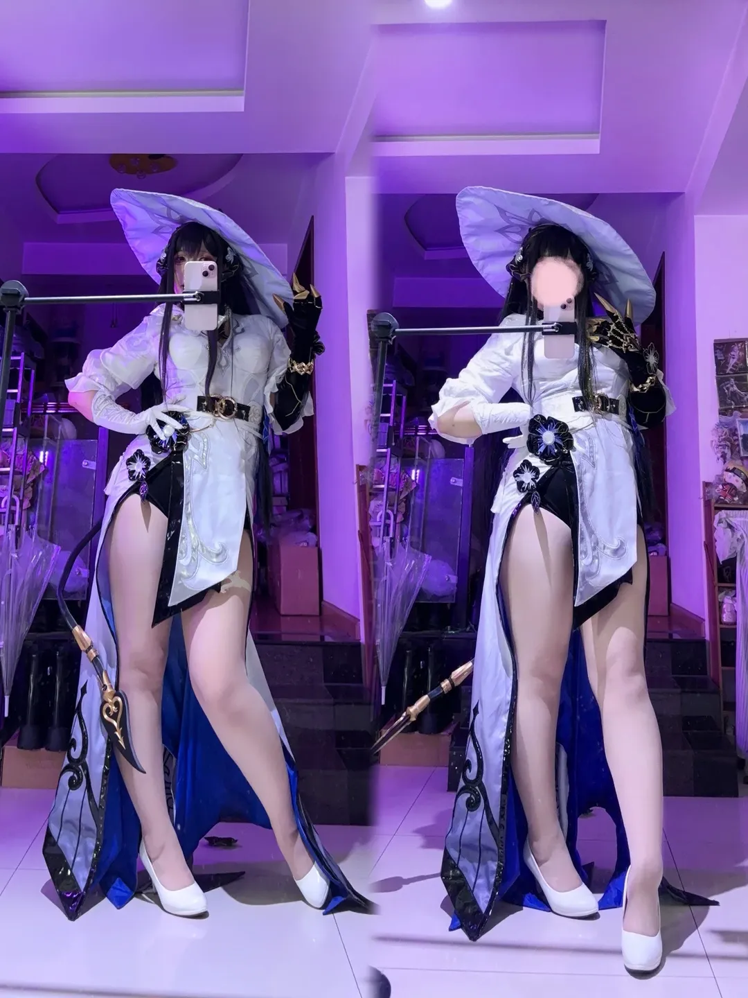 Honkai: Star Rail, Sanfen Wangxiang, Constance cosplay, Cosplay review, High-slit white tights - Image 1