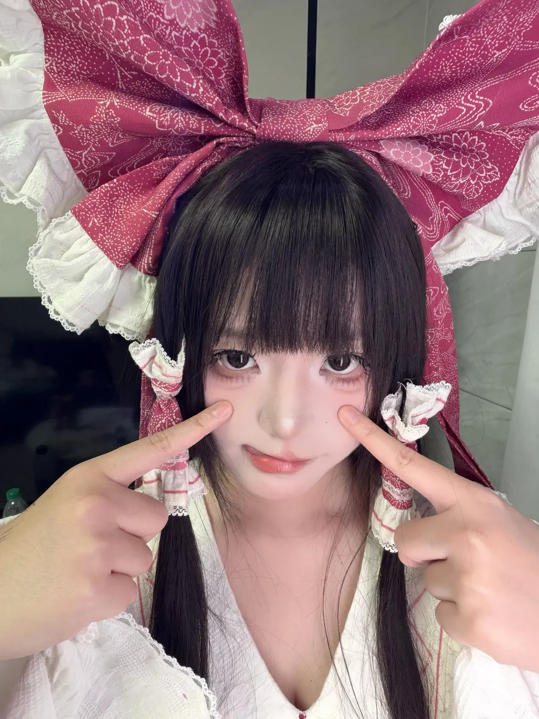 博丽灵梦cos, 东方project, 巫女服, cosplay摄影, 粉灵梦 - 第1张