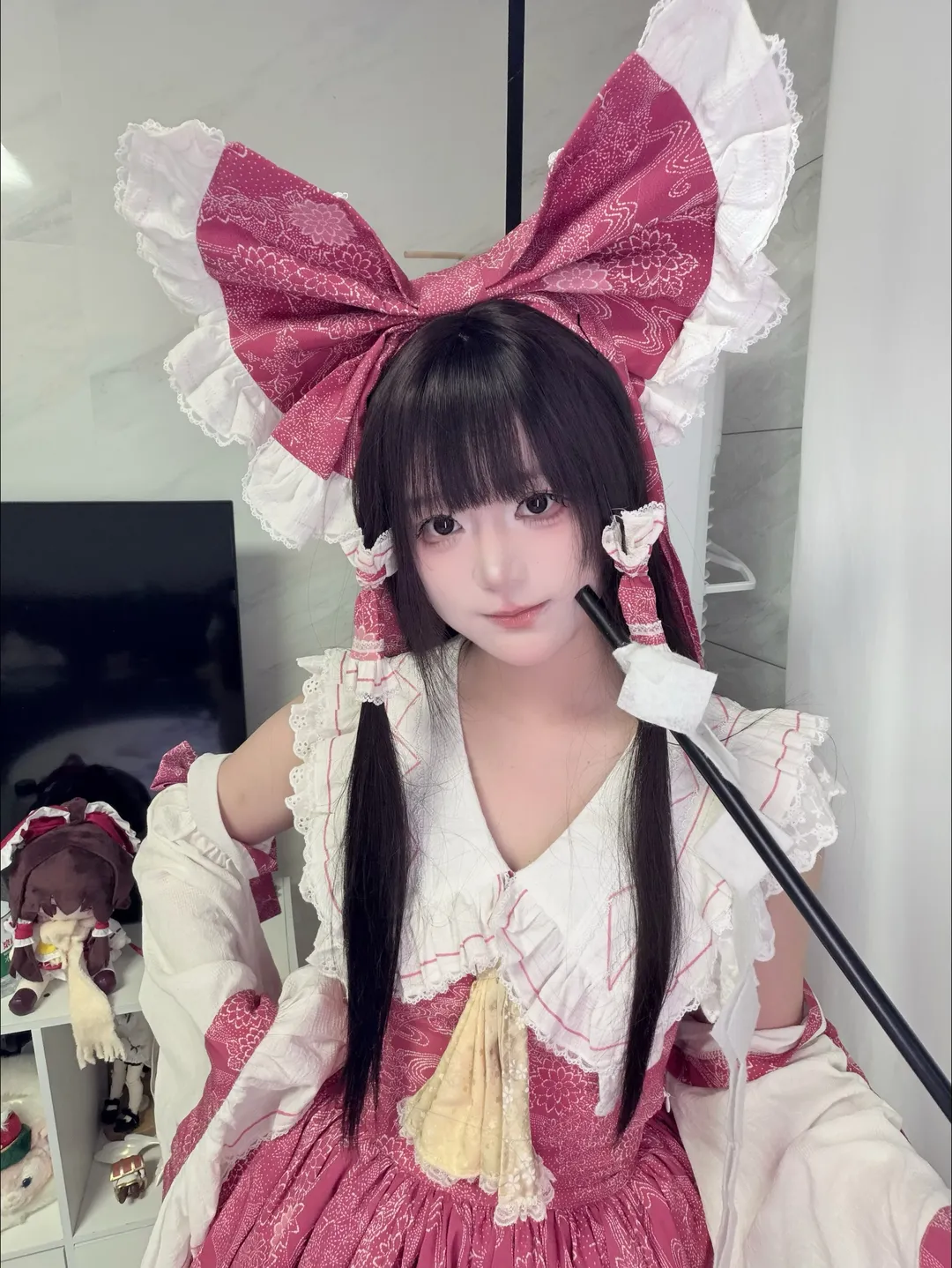 博丽灵梦cos, 东方project, 巫女服, cosplay摄影, 粉灵梦