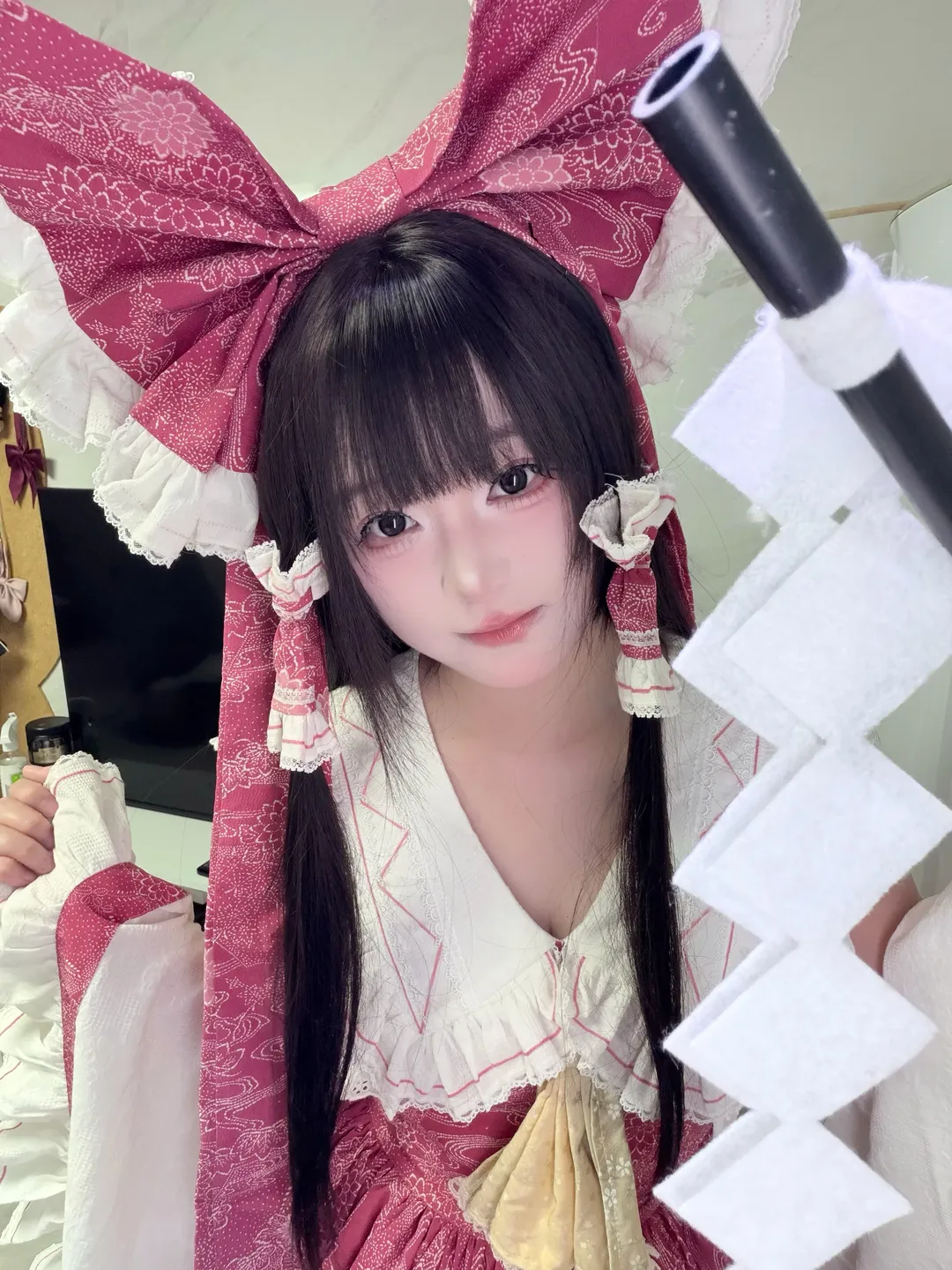博丽灵梦cos, 东方project, 巫女服, cosplay摄影, 粉灵梦 - 第3张