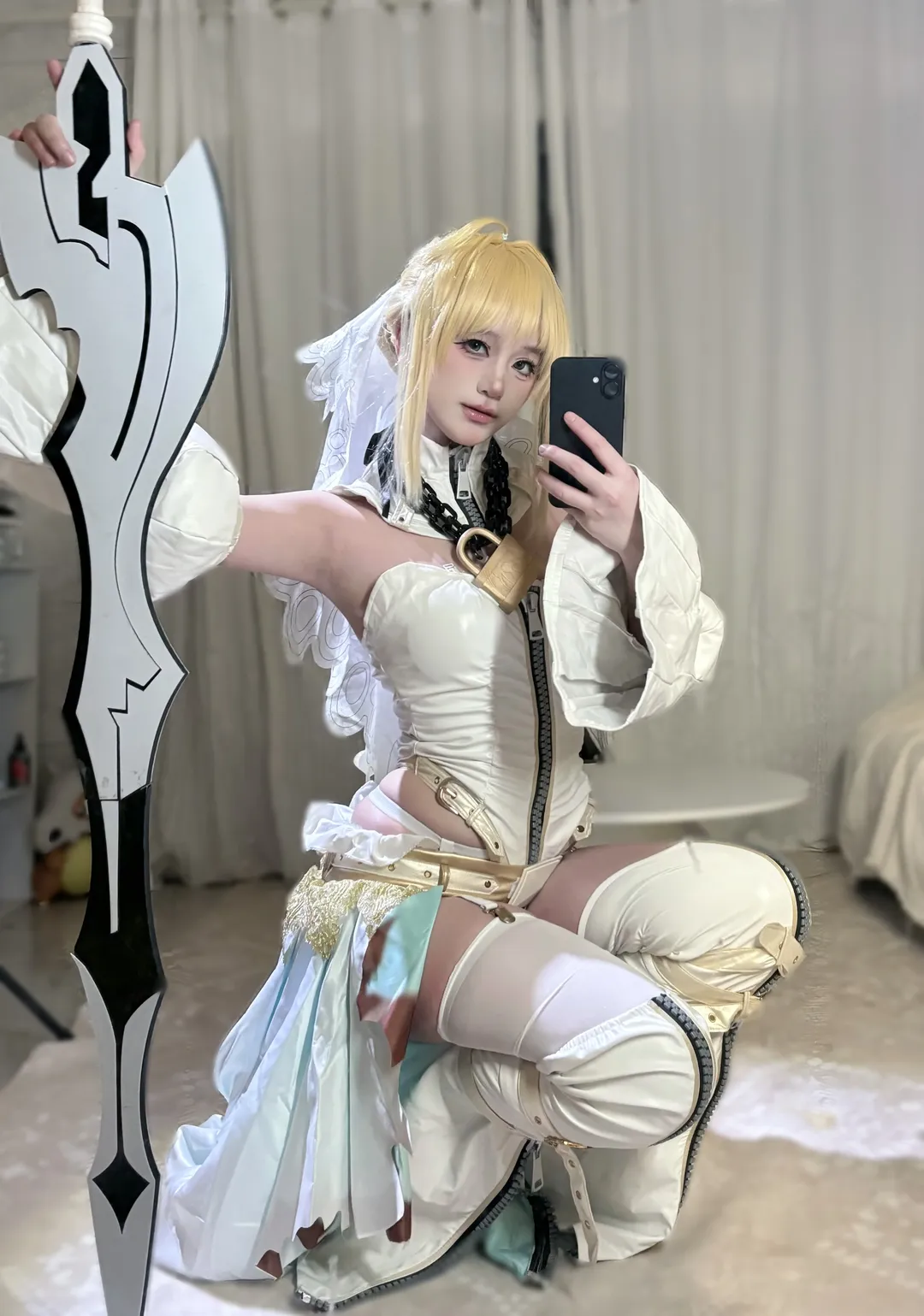 FGO, 尼禄花嫁cos, 白丝cosplay, 微胖cos, 减肥日常