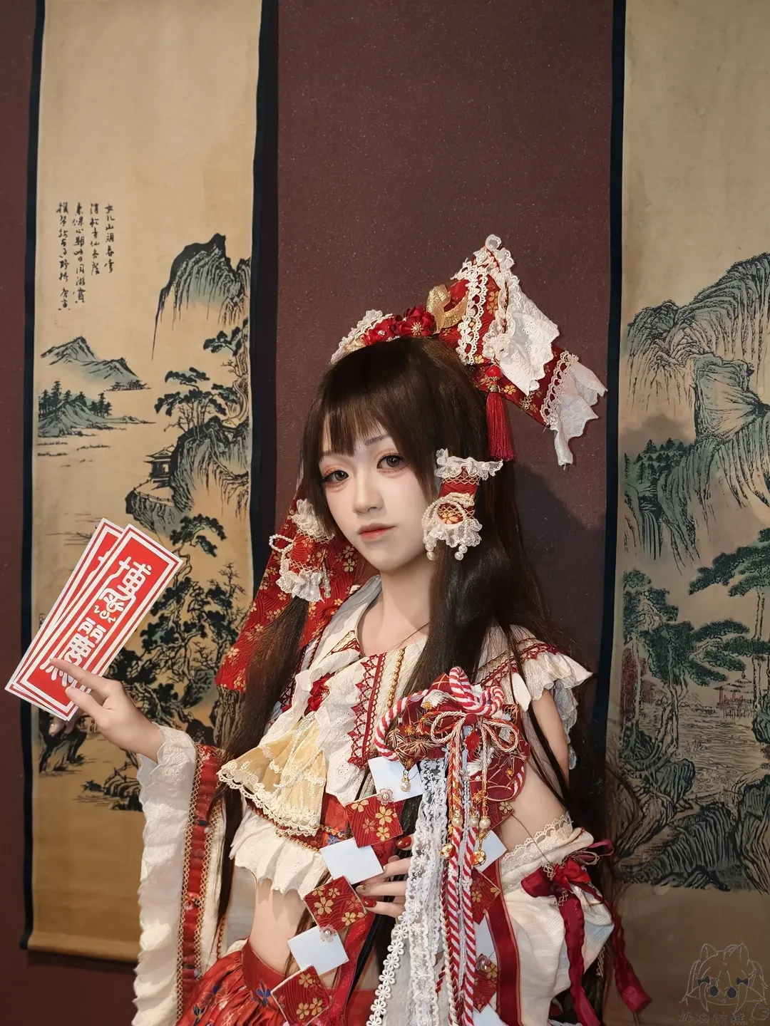 cosplay, 博丽灵梦cos, 东方project, 国风二次元, 和风洛丽塔