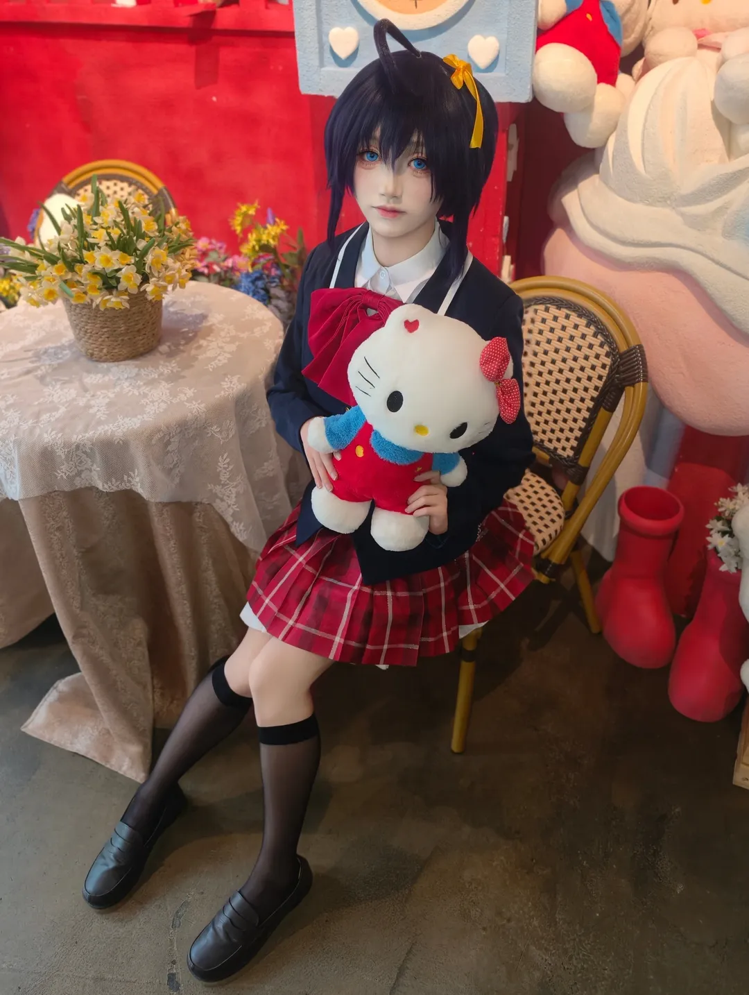中二病也要谈恋爱, jk制服, cosplay分享, 过膝袜穿搭, 小鸟游六花cos