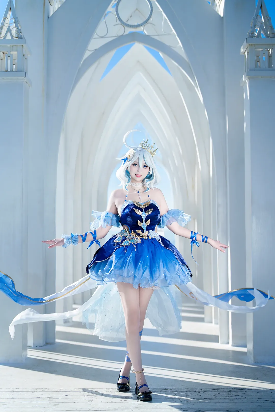 原神, 芙宁娜cos, 水神cos, 芙卡洛斯cos, cosplay摄影 - 第1张
