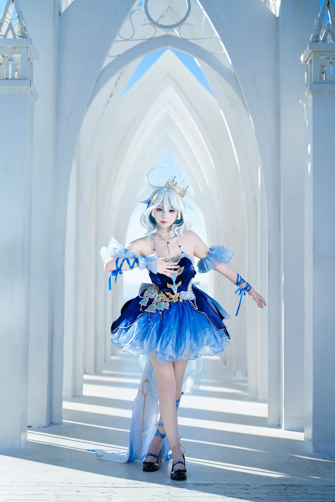 原神, 芙宁娜cos, 水神cos, 芙卡洛斯cos, cosplay摄影 - 第2张