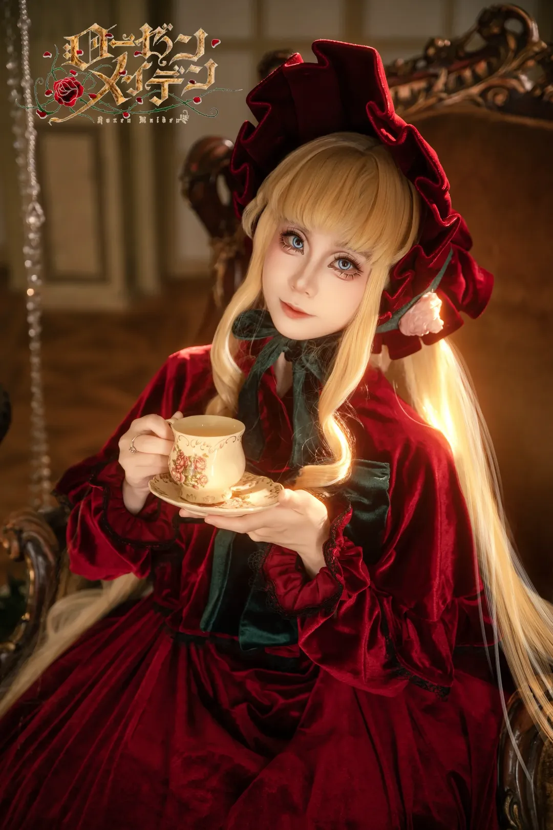 cosplay摄影, 蔷薇少女, 真红cos, 复古洛丽塔, 天鹅绒裙装 - 第1张