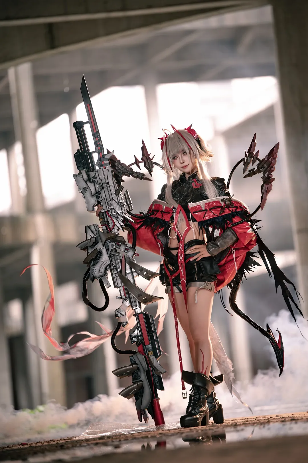 明日方舟, 机械少女, 维什戴尔cos, 废土风, 重型武器