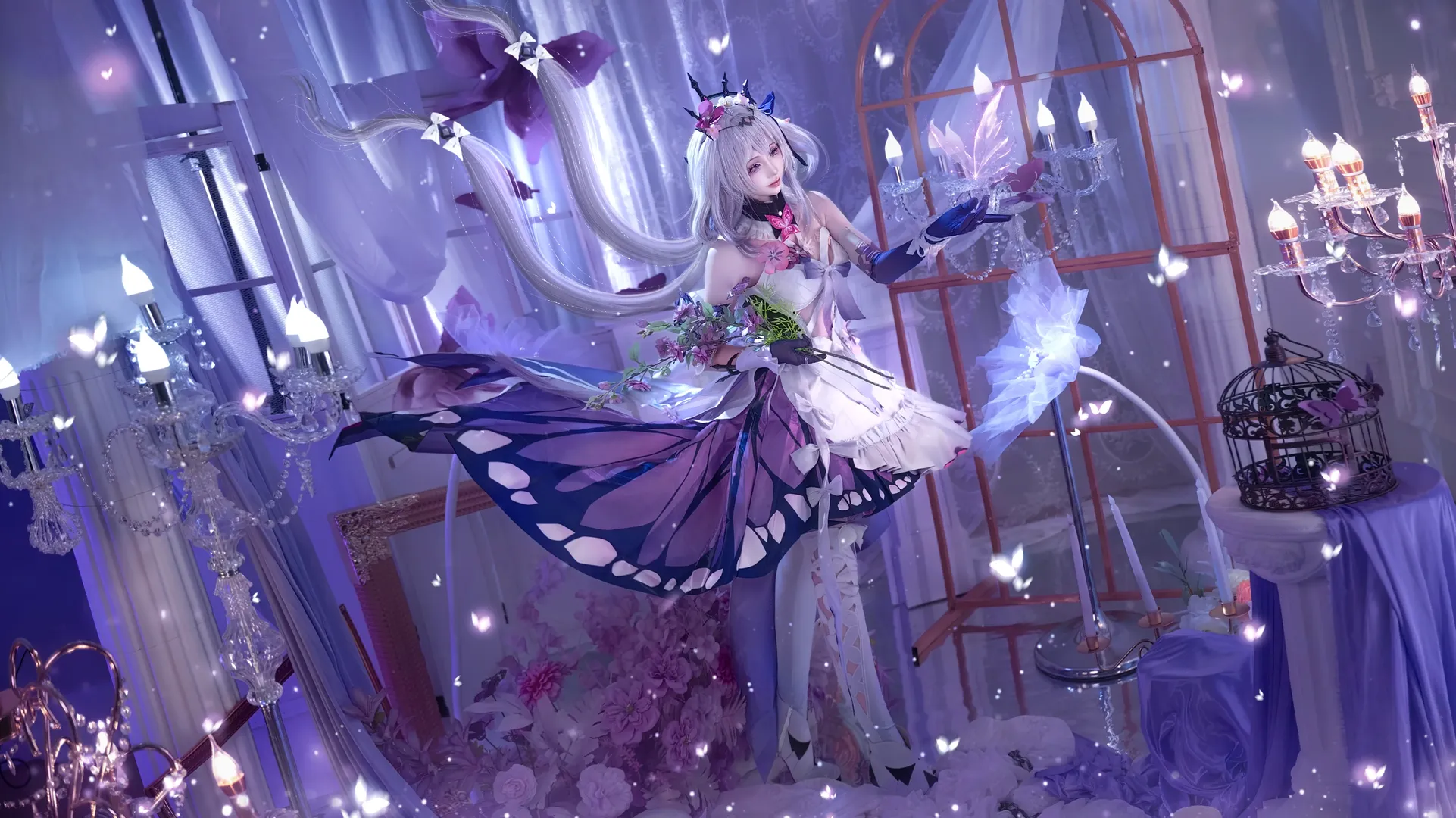 cosplay, Anime-style photography, Honkai: Star Rail, Castorice cosplay, White tights and boots cosplay - Image 2