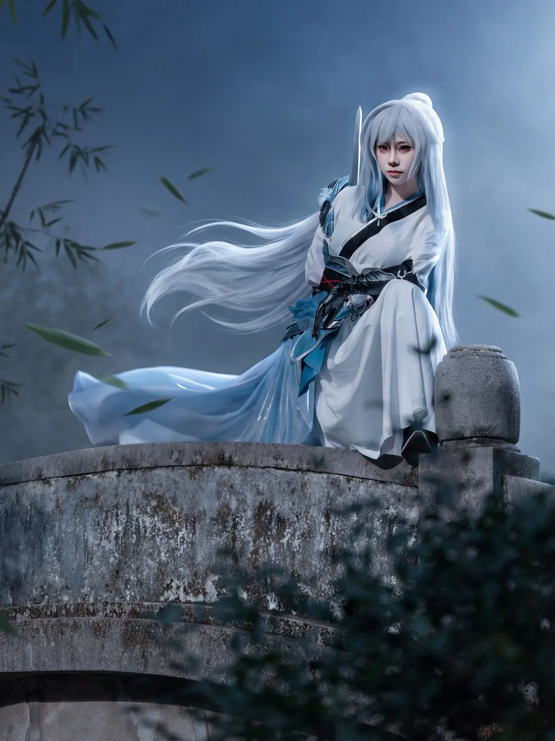 崩坏星穹铁道, 镜流cos, cosplay分享, 仙侠摄影, 银发古风 - 第2张