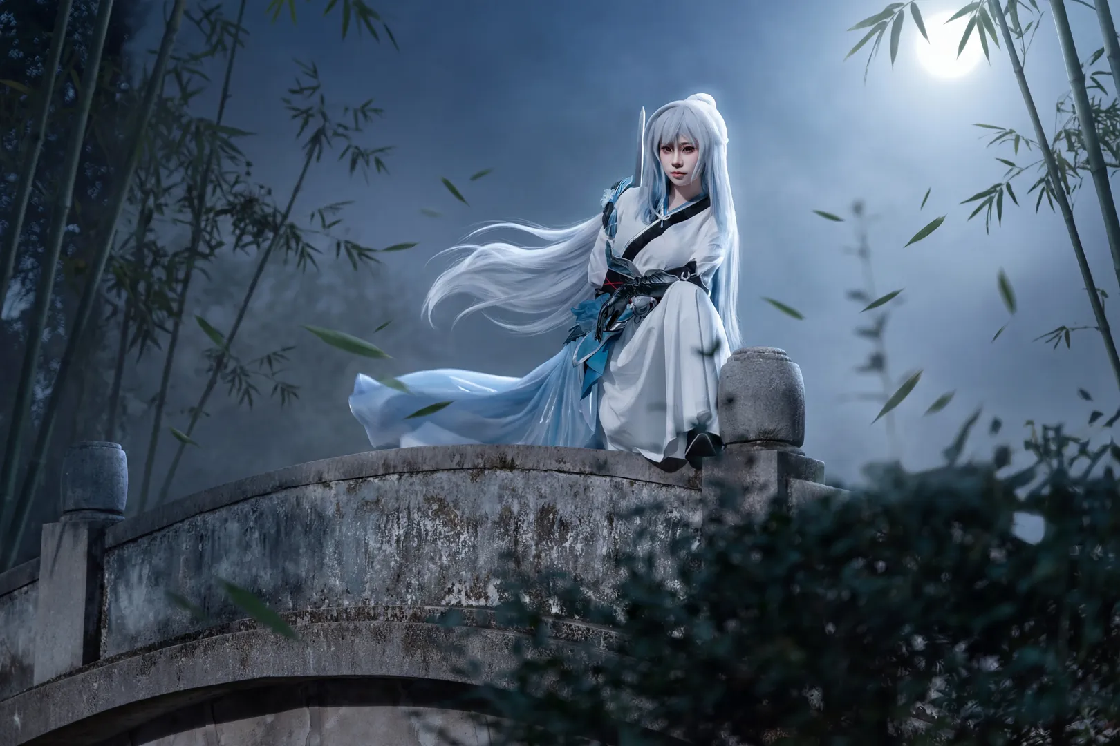 崩坏星穹铁道, 镜流cos, cosplay分享, 仙侠摄影, 银发古风 - 第3张