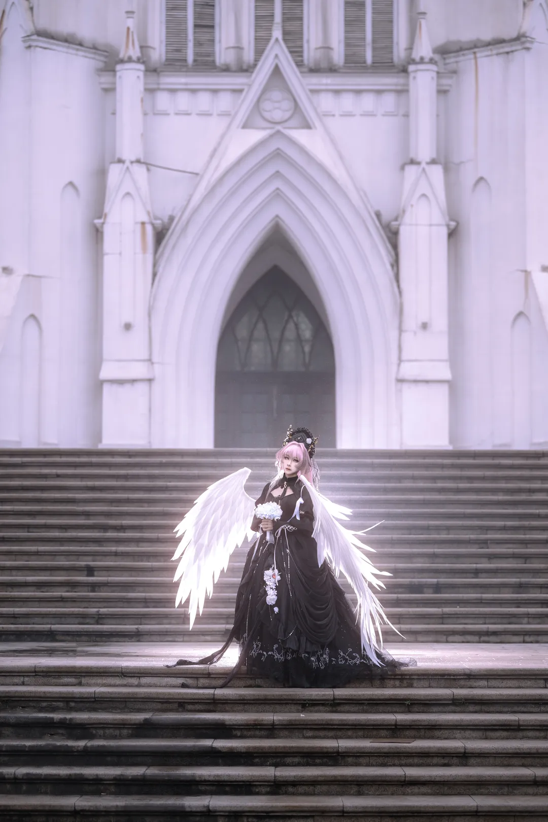 明日方舟, Cosplay分享, 特蕾西婭cos, 哥特風攝影, 魔王追悼