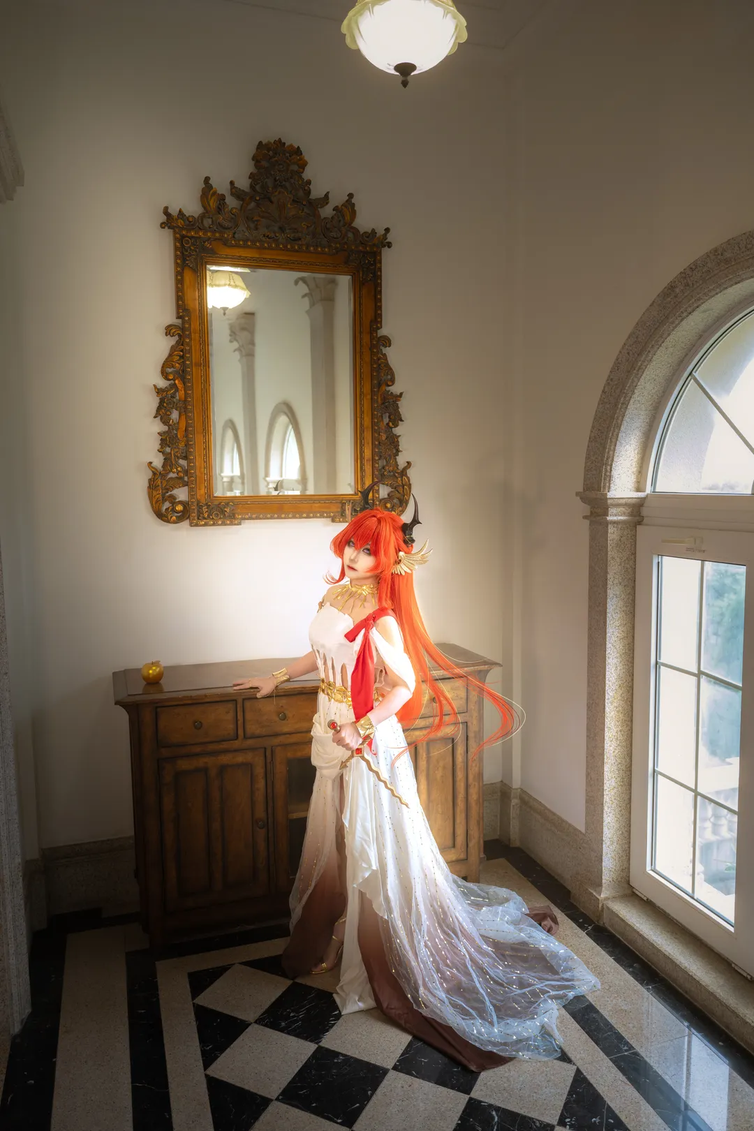 明日方舟, 史尔特尔cos, 游戏cosplay, 红发cos, 欧式摄影 - 第2张