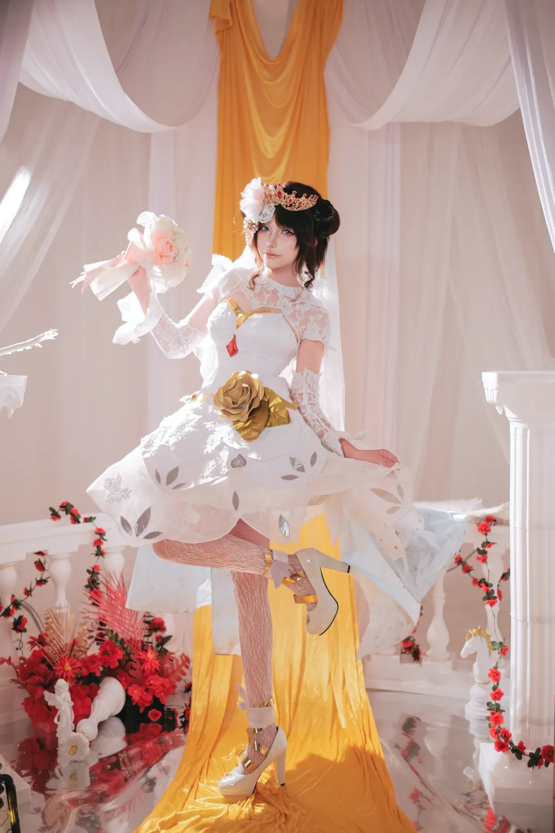 王者荣耀, 花嫁造型, 白丝, 小乔cos, C服穿搭