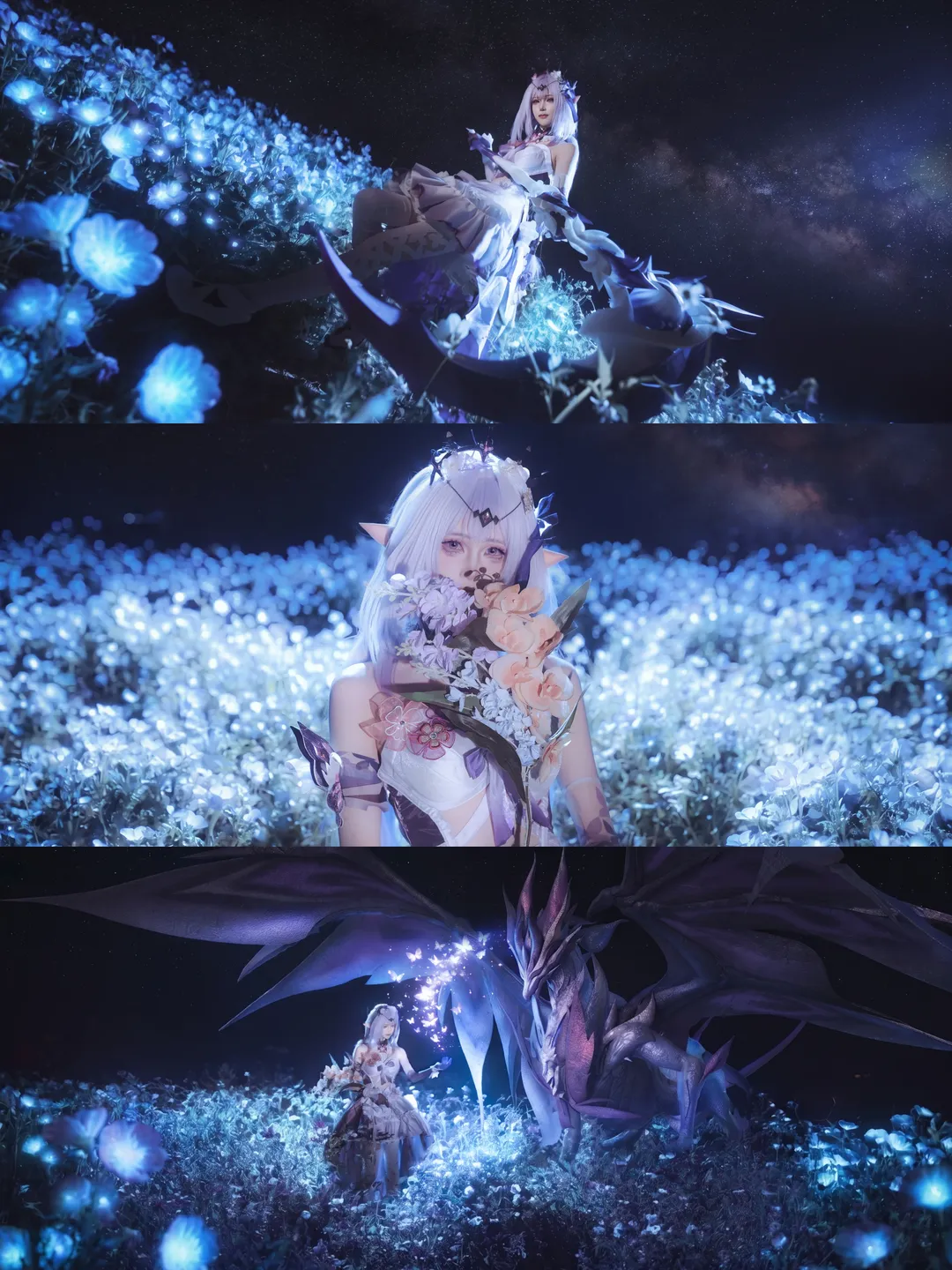 二次元摄影, 崩坏星穹铁道, 遐蝶cos, 蓝色花海, cosplay分享 - 第1张