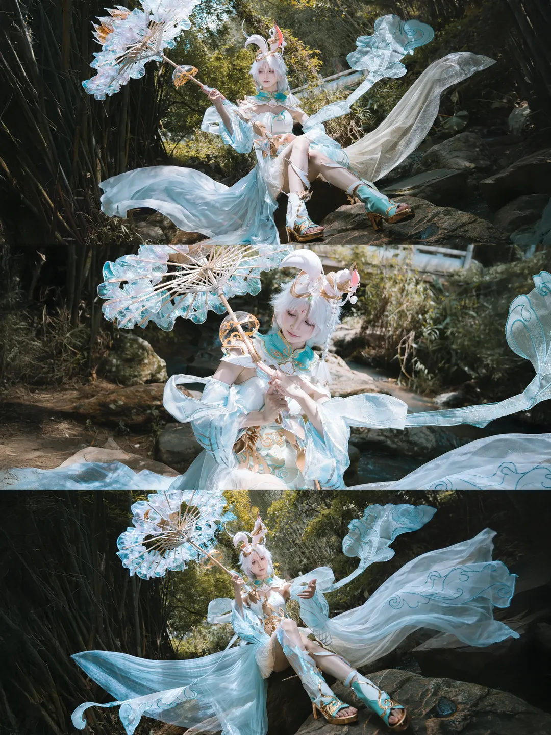 王者荣耀, 公孙离cos, cosplay摄影, 云诺千山, 竹林拍摄 - 第2张