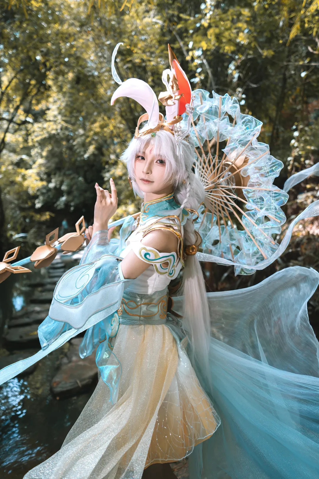 王者荣耀, 公孙离cos, cosplay摄影, 云诺千山, 竹林拍摄 - 第5张