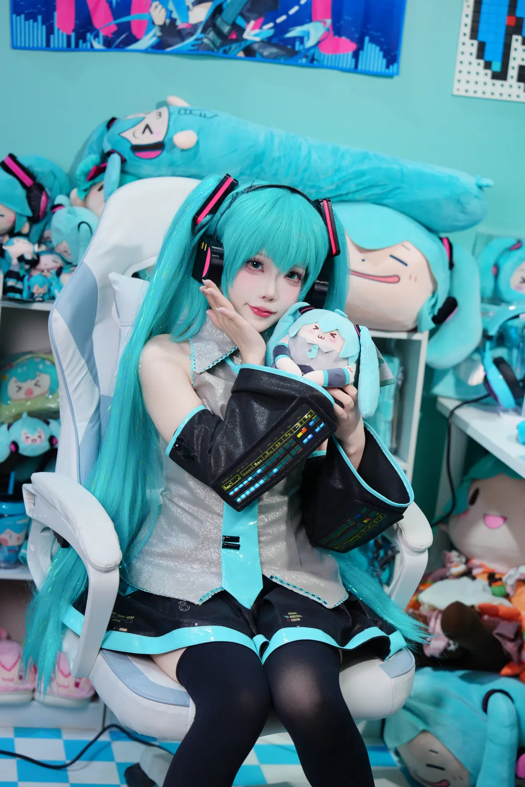 萤火虫漫展, 初音未来cos, VOCALOID, 黑丝连裤袜, 初音fufu - 第10张