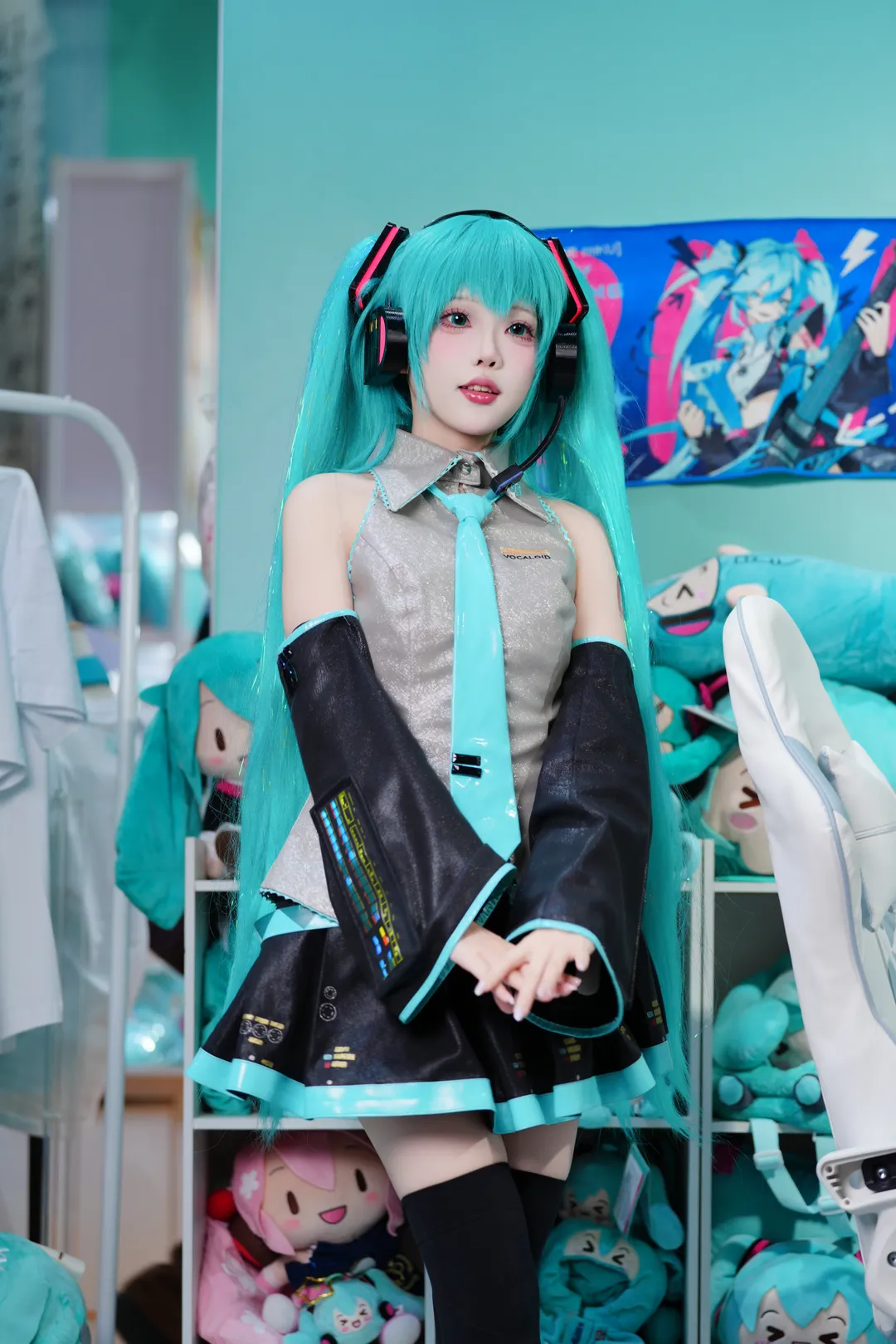 萤火虫漫展, 初音未来cos, VOCALOID, 黑丝连裤袜, 初音fufu - 第3张