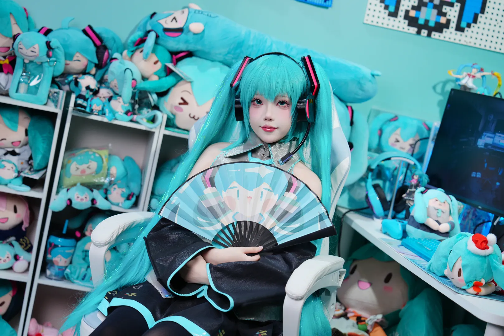 萤火虫漫展, 初音未来cos, VOCALOID, 黑丝连裤袜, 初音fufu - 第9张