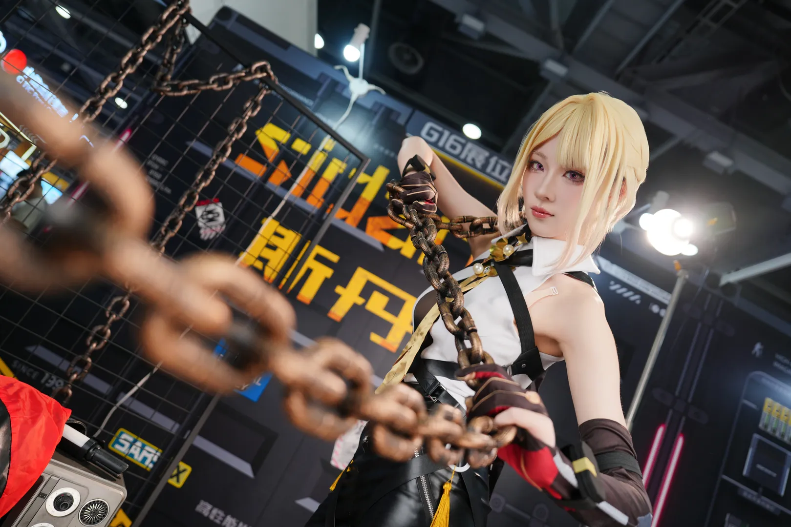 絕區零, cosplay, 漫展返圖, 伊芙琳cos, 皮褲穿搭 - 第1張
