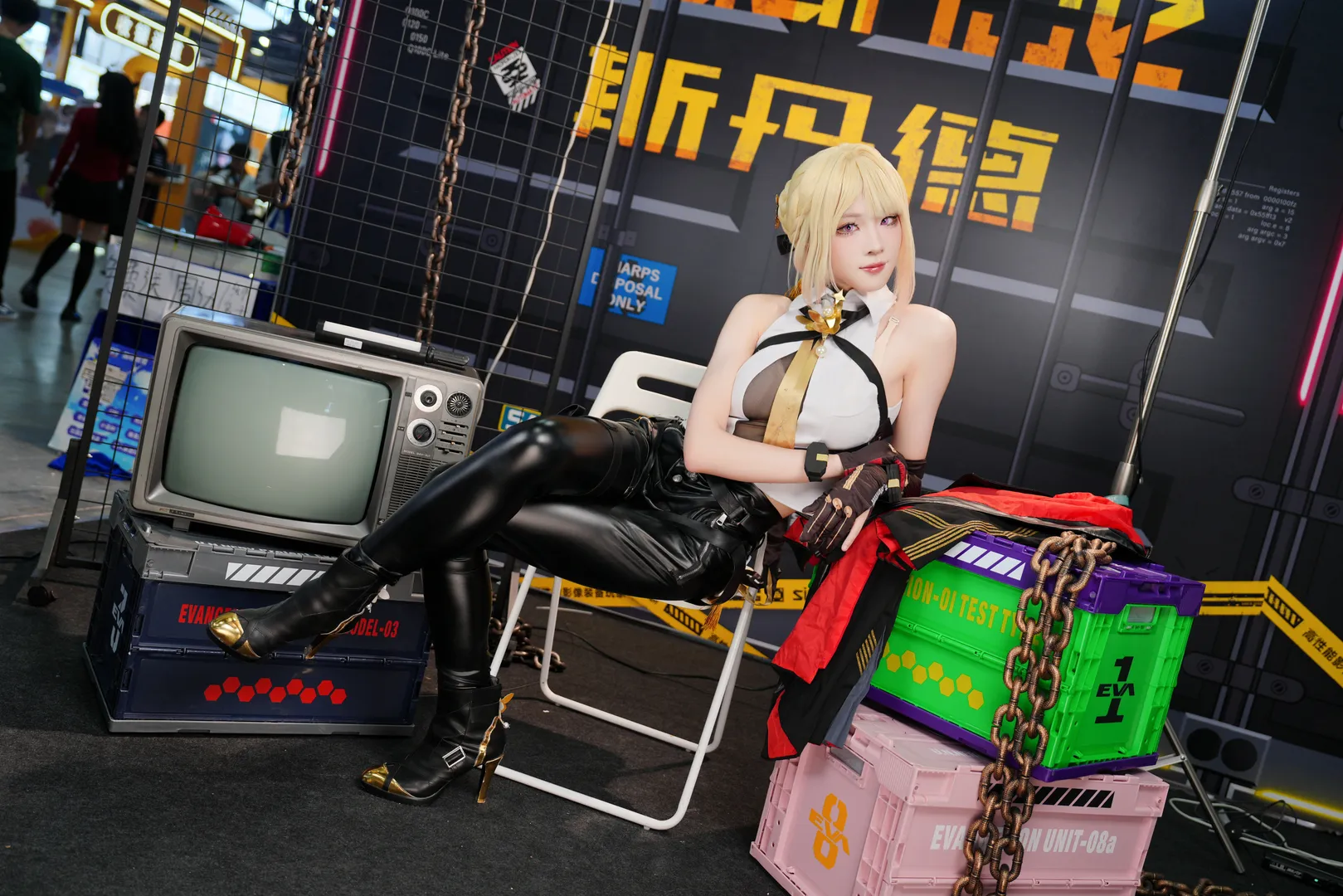 絕區零, cosplay, 漫展返圖, 伊芙琳cos, 皮褲穿搭 - 第11張