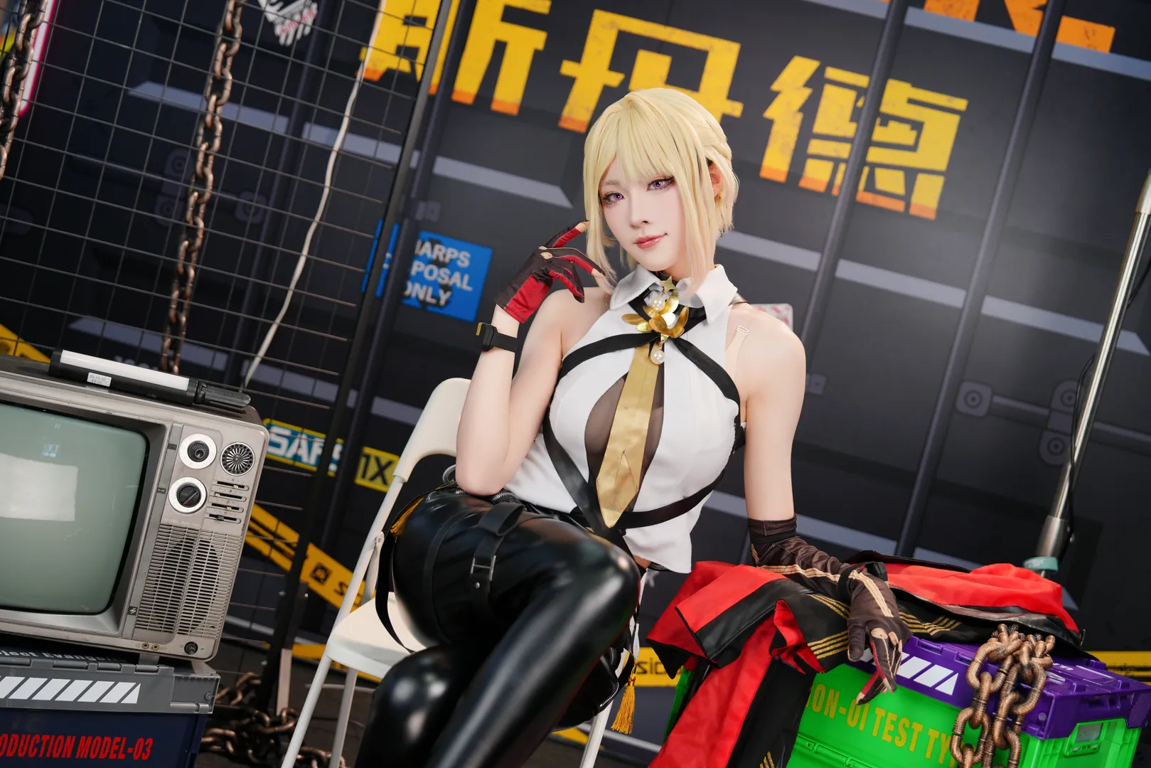 絕區零, cosplay, 漫展返圖, 伊芙琳cos, 皮褲穿搭 - 第13張