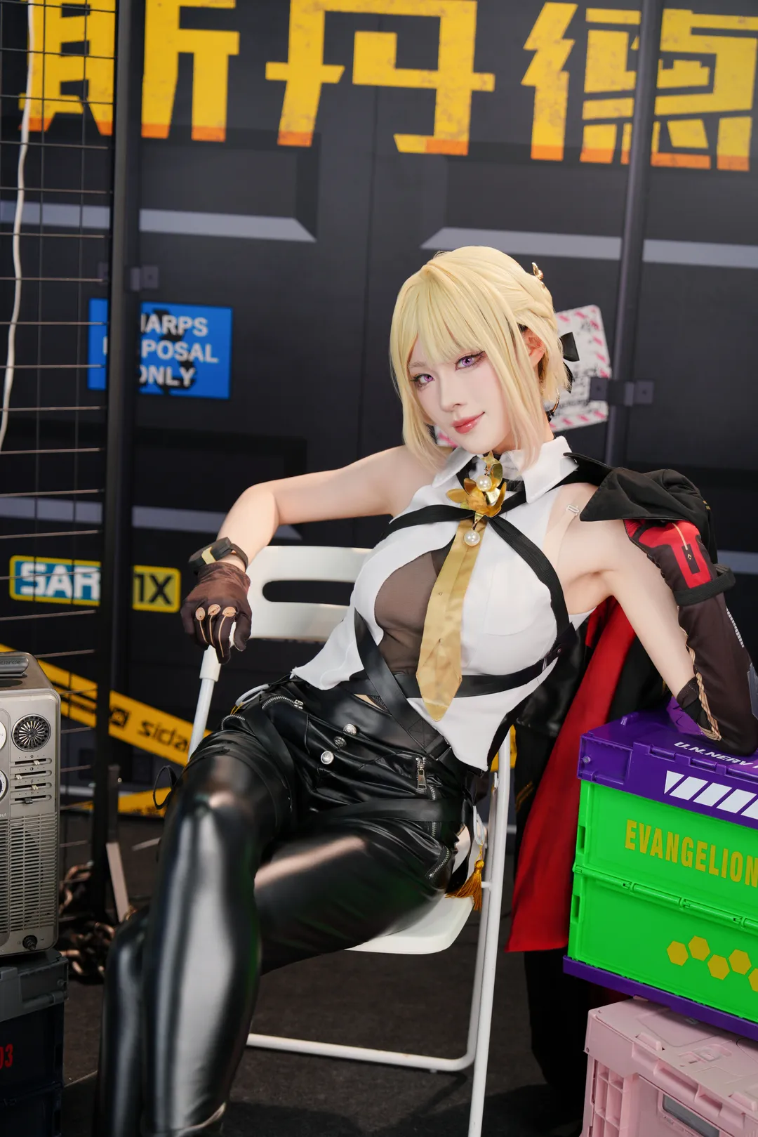 絕區零, cosplay, 漫展返圖, 伊芙琳cos, 皮褲穿搭 - 第14張