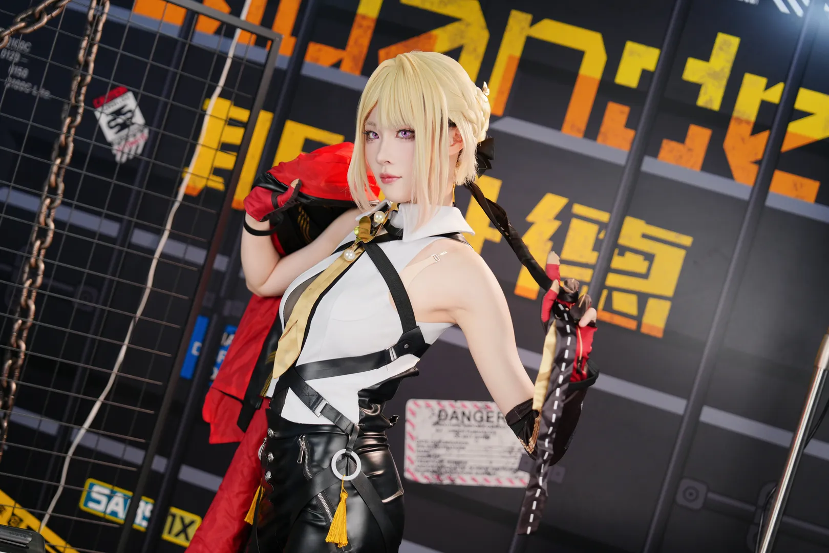 絕區零, cosplay, 漫展返圖, 伊芙琳cos, 皮褲穿搭 - 第8張