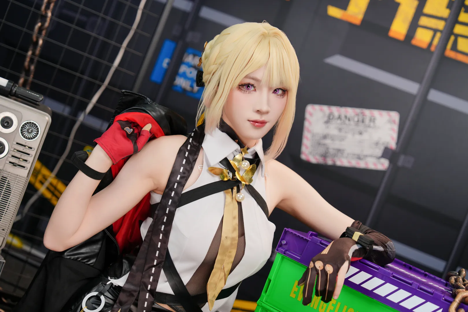 絕區零, cosplay, 漫展返圖, 伊芙琳cos, 皮褲穿搭 - 第9張