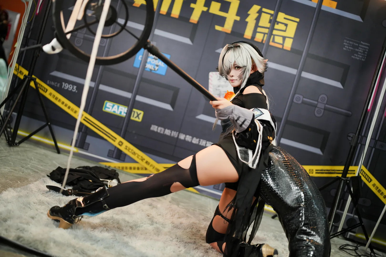 萤火虫漫展, 明日方舟, 丝袜穿搭, 特米米cos, 斯丹德灯光 - 第9张