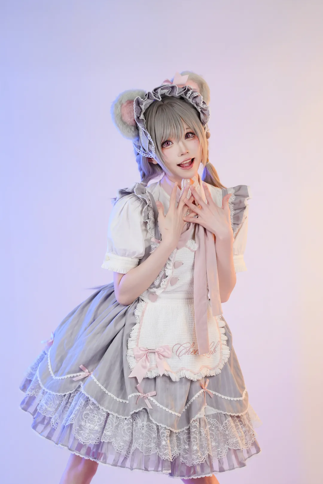 二次元摄影, 漫展返图, 兽耳女仆, Lolita cosplay, 白色蕾丝袜 - 第1张