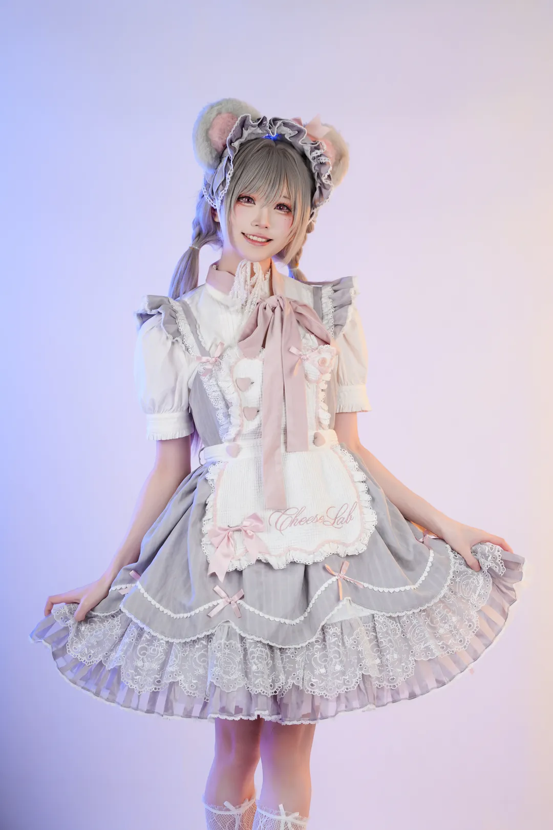 二次元摄影, 漫展返图, 兽耳女仆, Lolita cosplay, 白色蕾丝袜 - 第10张