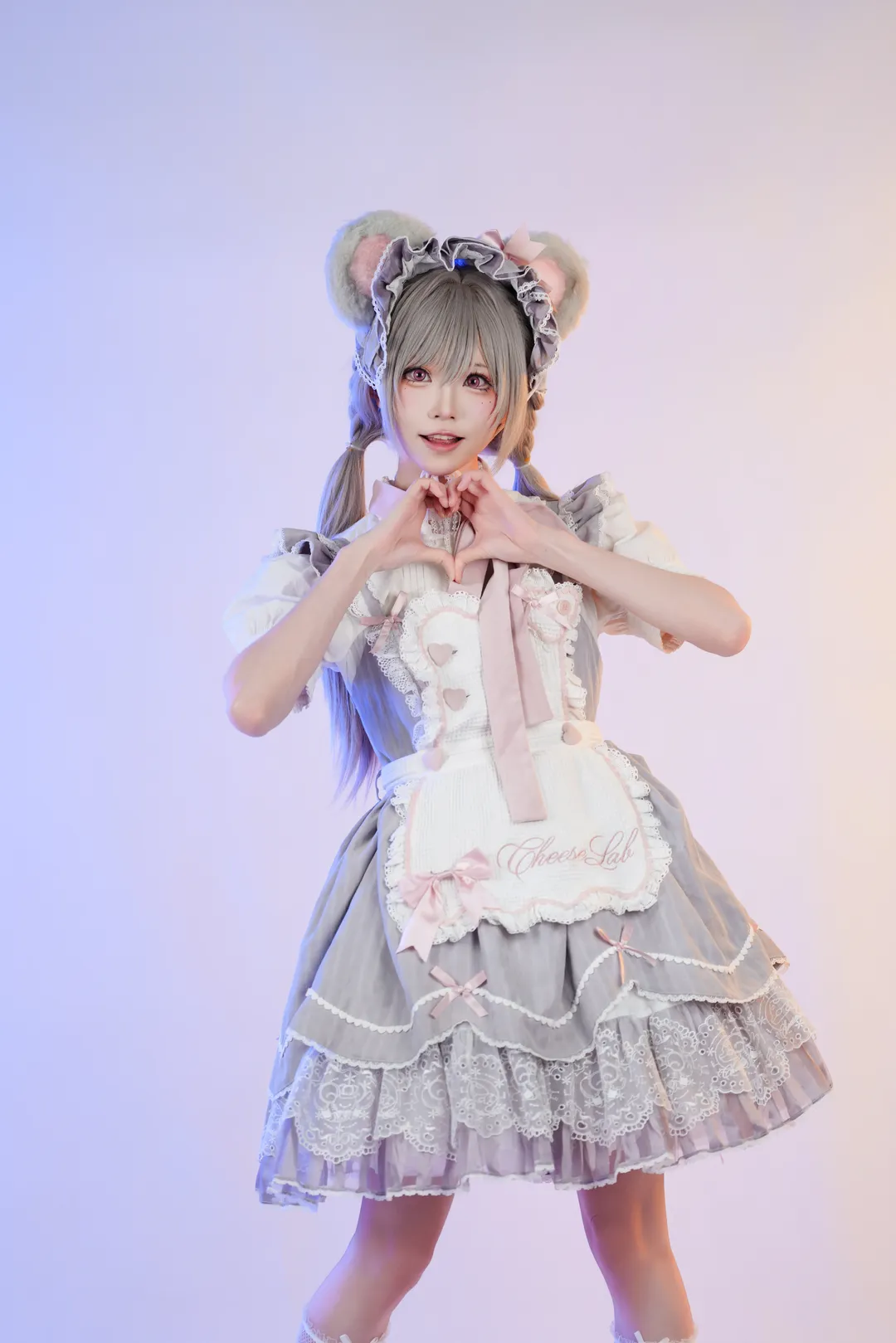 二次元摄影, 漫展返图, 兽耳女仆, Lolita cosplay, 白色蕾丝袜 - 第11张