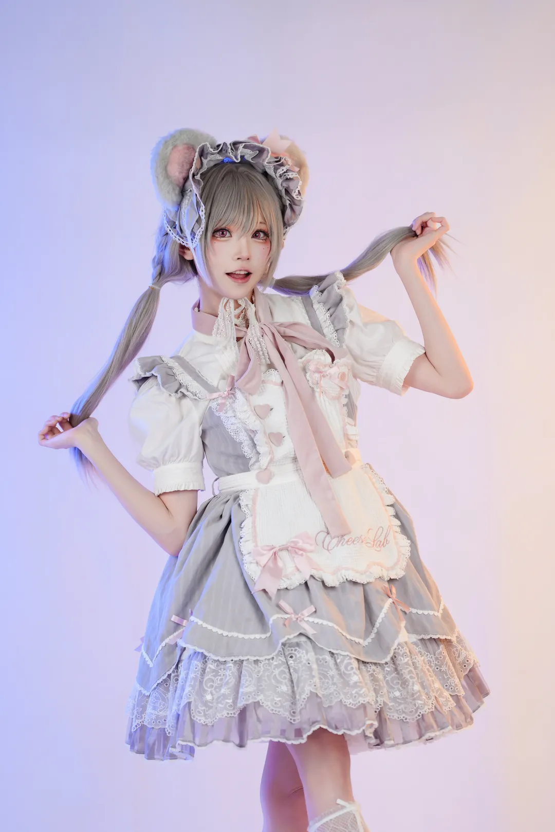 二次元摄影, 漫展返图, 兽耳女仆, Lolita cosplay, 白色蕾丝袜 - 第12张