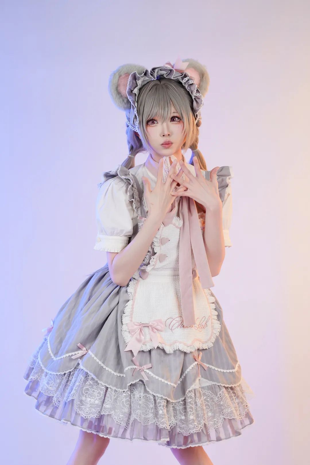 二次元摄影, 漫展返图, 兽耳女仆, Lolita cosplay, 白色蕾丝袜 - 第13张