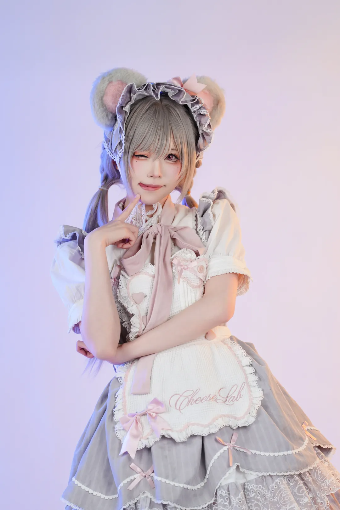 二次元摄影, 漫展返图, 兽耳女仆, Lolita cosplay, 白色蕾丝袜 - 第2张