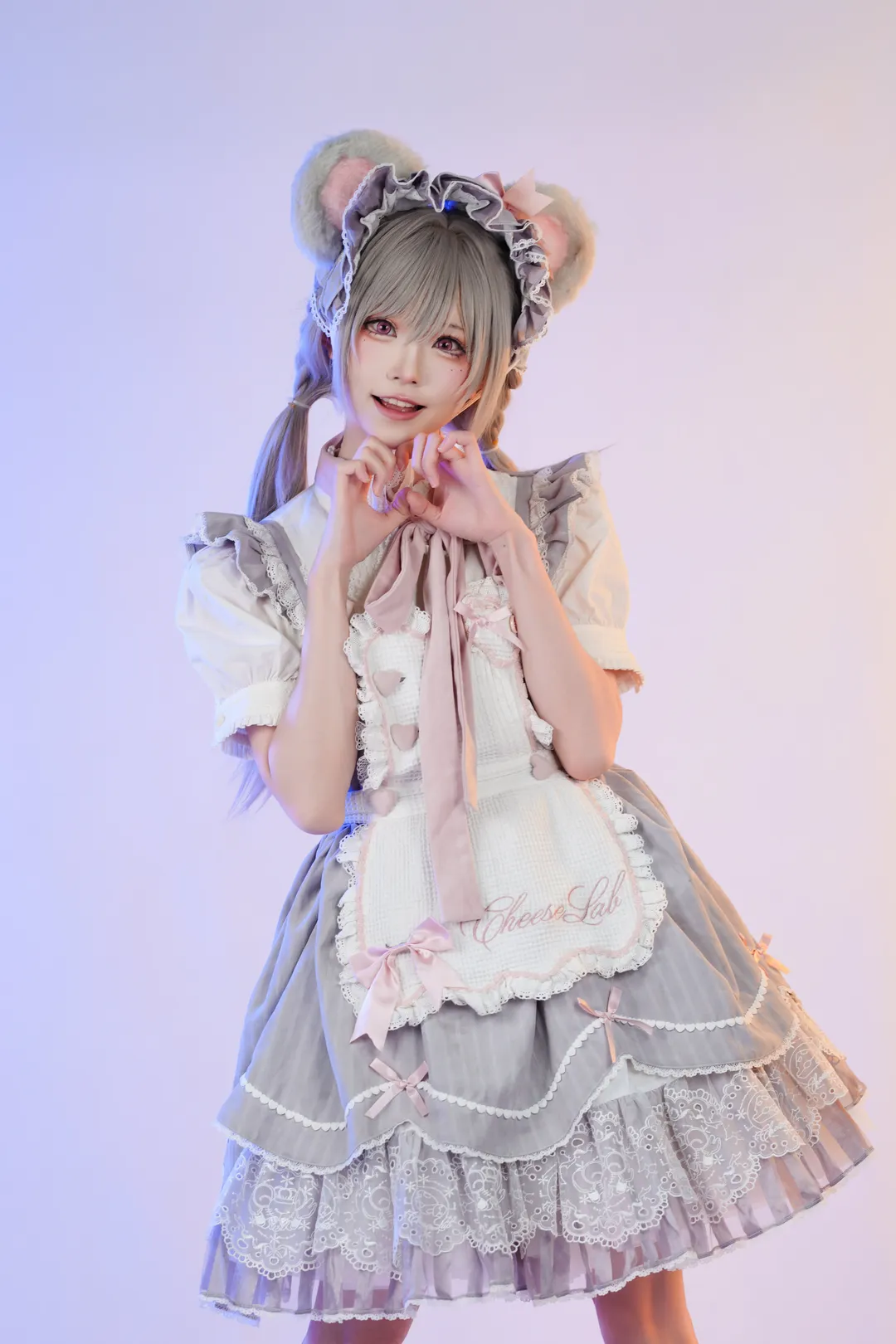 二次元摄影, 漫展返图, 兽耳女仆, Lolita cosplay, 白色蕾丝袜 - 第5张