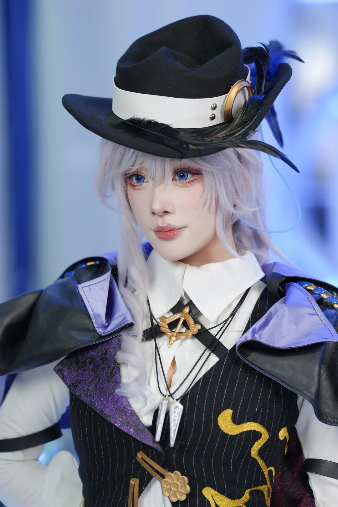 ホタルACGエキスポ, 白銀の城, 白銀の城の探偵コスプレ, 探偵風コスプレ, 黒ストッキングコーデコスプレ - 1枚目